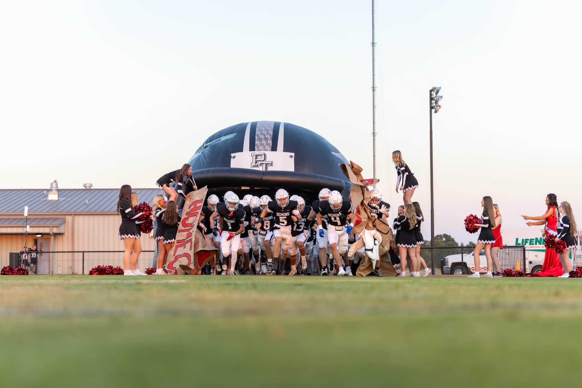 Perkins-Tryon Demons Football schedule card